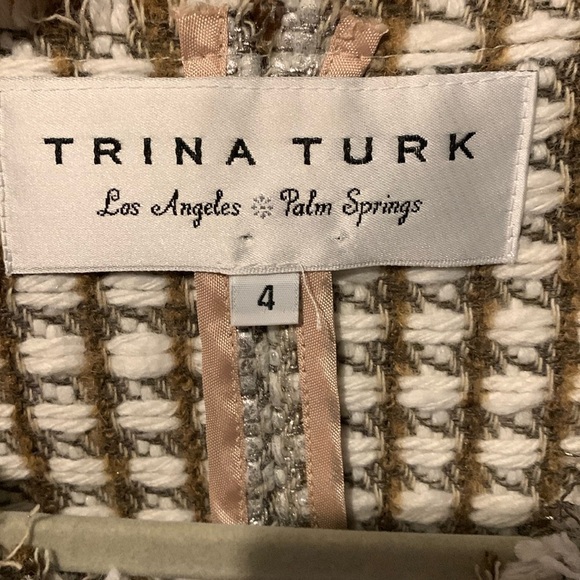 Trina Turk Plaid Blazer Jacket Size 4 - Picture 5 of 6